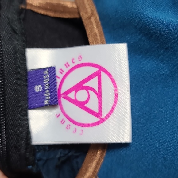 CESAR ARELLANES Multicolor Sleeveless Halter Dress Wrap Neck Size Small - Picture 2 of 14